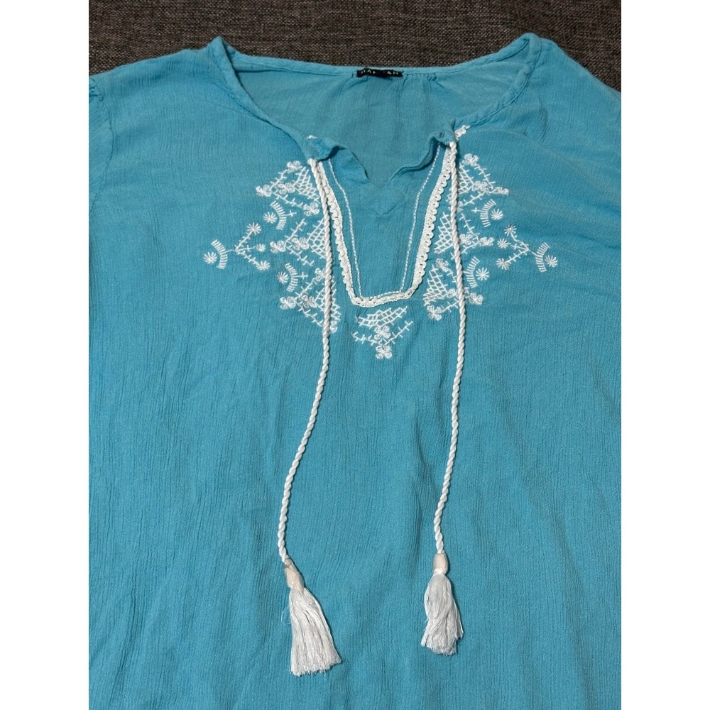 Hannah‎ Women's M Embroidered Tunic Blouse - Picture 6 of 9